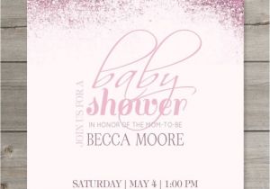 Sparkly Baby Shower Invitations Glitter Baby Shower Invitations