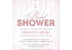 Sparkly Bridal Shower Invitations Glitter Look Bridal Shower Invitation 5" X 7" Invitation