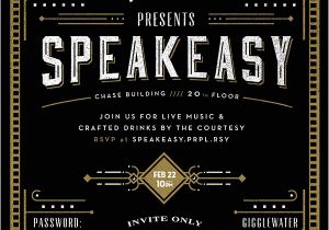 Speakeasy Party Invitation Secret Speakeasy Invitation On Behance