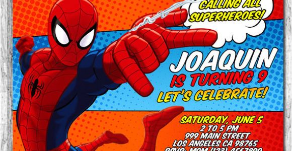 Spiderman Birthday Invitation Template Spiderman Invitation Spiderman Birthday Invitation Free