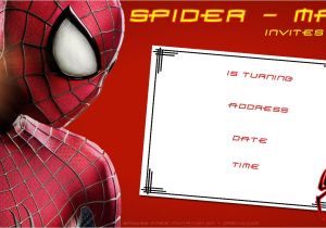 Spiderman Party Invitation Template Free Printable Blank Spiderman Birthday Invitation Free