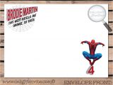 Spiderman Party Invitation Template Spiderman Birthday Invitation Template
