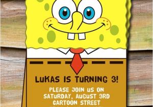 Spongebob Birthday Invitation Ideas Printable Spongebob Inspired Birthday Invitation by