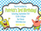 Spongebob Squarepants Invitations Birthday Party Spongebob Squarepants Birthday Party Invitation Printable 4×6