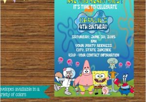 Spongebob Squarepants Invitations Birthday Party Spongebob Squarepants Birthday Party Invitations