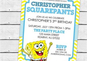 Spongebob Squarepants Invitations Birthday Party top 25 Ideas About Spongebob Squarepants Birthday Ideas On