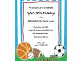 Sports Birthday Invitations Free Printable Free Printable Sports Birthday Invitations