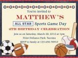 Sports Birthday Party Invitation Wording Sports Party Invitation Wording
