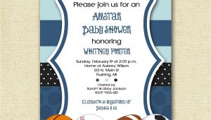 Sports themed Baby Shower Invitation Templates Sports Baby Shower Invitations