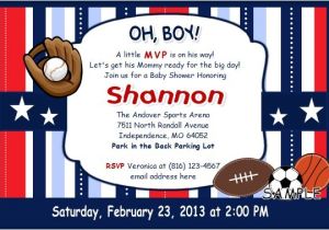 Sports themed Baby Shower Invitation Templates Sports themed Baby Shower Ideas