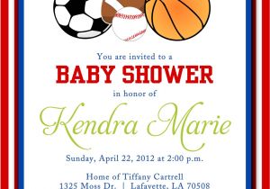 Sports themed Baby Shower Invitation Templates Sports themed Baby Shower Invitation Templates