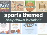 Sports themed Baby Shower Invitation Templates Sports themed Baby Shower Invitations