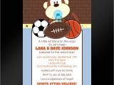 Sports themed Baby Shower Invitation Templates theme Sports themed Baby Shower Invitations