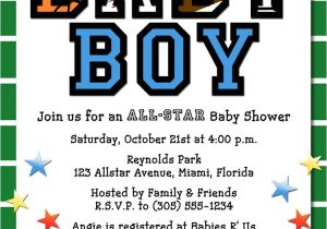 Sports themed Baby Shower Invitations for Boy All Star Sports Baby Boy Shower Invitation Printable