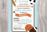 Sports themed Baby Shower Invitations for Boy Baby Shower Invitation Sports themed Printable Blue Baby