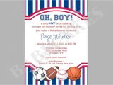 Sports themed Baby Shower Invitations for Boy Sports theme Baby Shower Invitation Diy Print Your by