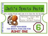 Sports themed Birthday Invitation Wording Personalized Sports Invitations Football by