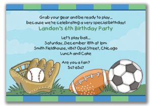 Sports themed Birthday Invitation Wording Sports Birthday Invitations Ideas – Bagvania Free