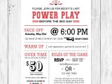 Sports themed Bridal Shower Invitations the Last Power Play Hockey themed Bachelorette Party