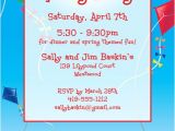 Spring Fling Party Invitations Flying Kites Invitation