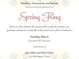 Spring Fling Party Invitations Invitation for Spring Party