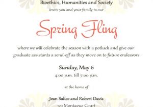 Spring Fling Party Invitations Invitation for Spring Party