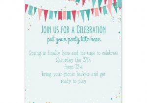 Spring Fling Party Invitations Spring Fling Celebration Invite Invitations & Cards On