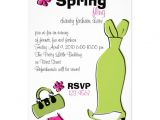 Spring Fling Party Invitations Spring Fling Fashion Illustration 5×7 Paper Invitation