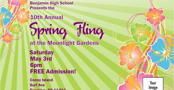 Spring Fling Party Invitations Spring Fling Invitation