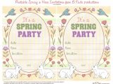 Spring Party Invitation Templates Free Bnute Productions Free Printable Spring is Here Easter