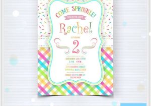 Sprinkle Birthday Invitations Printable Sprinkle Birthday Invitation Party by Pages Light