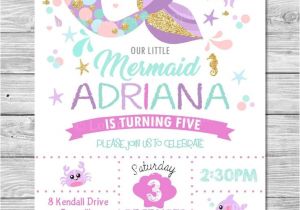 Sprinkle Birthday Party Invitations Baby Shower Invitation Templates Mermaid Birthday