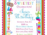 Sprinkle Birthday Party Invitations Candy Birthday Invitations Candy Sprinkle Sweet Shoppe