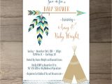 Sprinkle Birthday Party Invitations Tribal Baby Shower Invitations • Birthday Pow Wow • Arrows