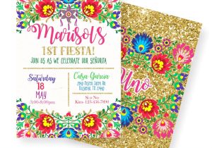Sprinkle First Birthday Invitations Fiesta Birthday Invitation Mexican Fiesta Invitation