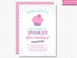 Sprinkles Birthday Party Invitations Cupcake Sprinkle Birthday Invitation Printable Digital