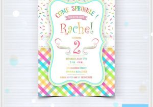 Sprinkles Birthday Party Invitations Printable Sprinkle Birthday Invitation Party by Pages Light