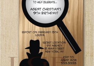 Spy Birthday Party Invitation Template Free Birthday Party Secret Agent Invitations Spy Birthday
