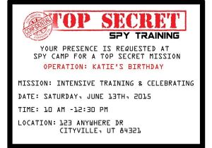 Spy Birthday Party Invitation Template Free Printable Spy Party Invitations the O 39 Jays Birthdays