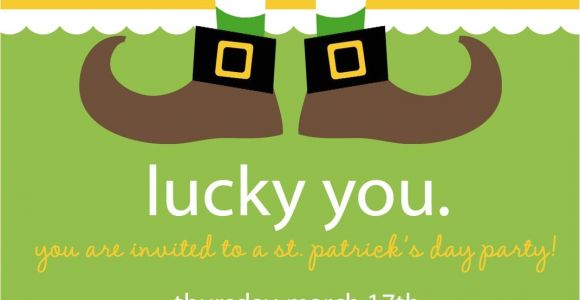 St Patrick S Day Birthday Invitations Lucky St Patrick S Day Party Invitation by Nattysuedesigns1