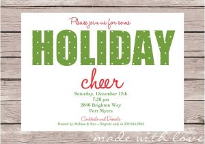 Staff Christmas Party Invite Holiday Party Invitation 8 Design Template Sample