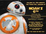 Star Wars Birthday Invitation Template 20 Bb8 Star Wars the force Awakens Birthday Party