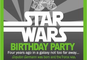 Star Wars Photo Birthday Invitations Star Wars Birthday Invitation