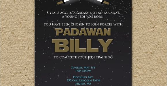 Star Wars themed Birthday Party Invitations Star Wars Birthday Party Invitation Star Wars by