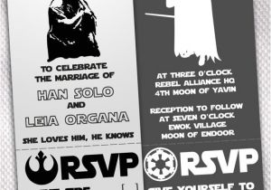 Star Wars themed Party Invitations May the Fourth Black and White Star Wars Wedding