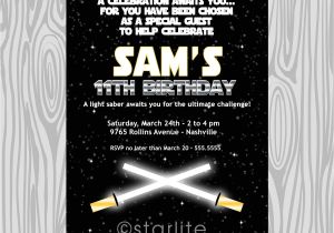 Star Wars themed Party Invitations Star Wars Inspired Star Wars theme Birthday Party