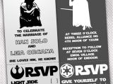 Star Wars themed Wedding Invitations May the Fourth Black and White Star Wars Wedding