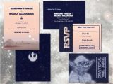 Star Wars themed Wedding Invitations Star Wars Wedding Invitation Set Custom Digital
