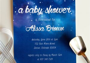 Starry Night Baby Shower Invitations Starry Night Baby Shower
