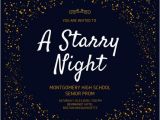 Starry Night Party Invitations Starry Night Prom Invitation Templates by Canva